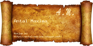 Antal Maxima névjegykártya